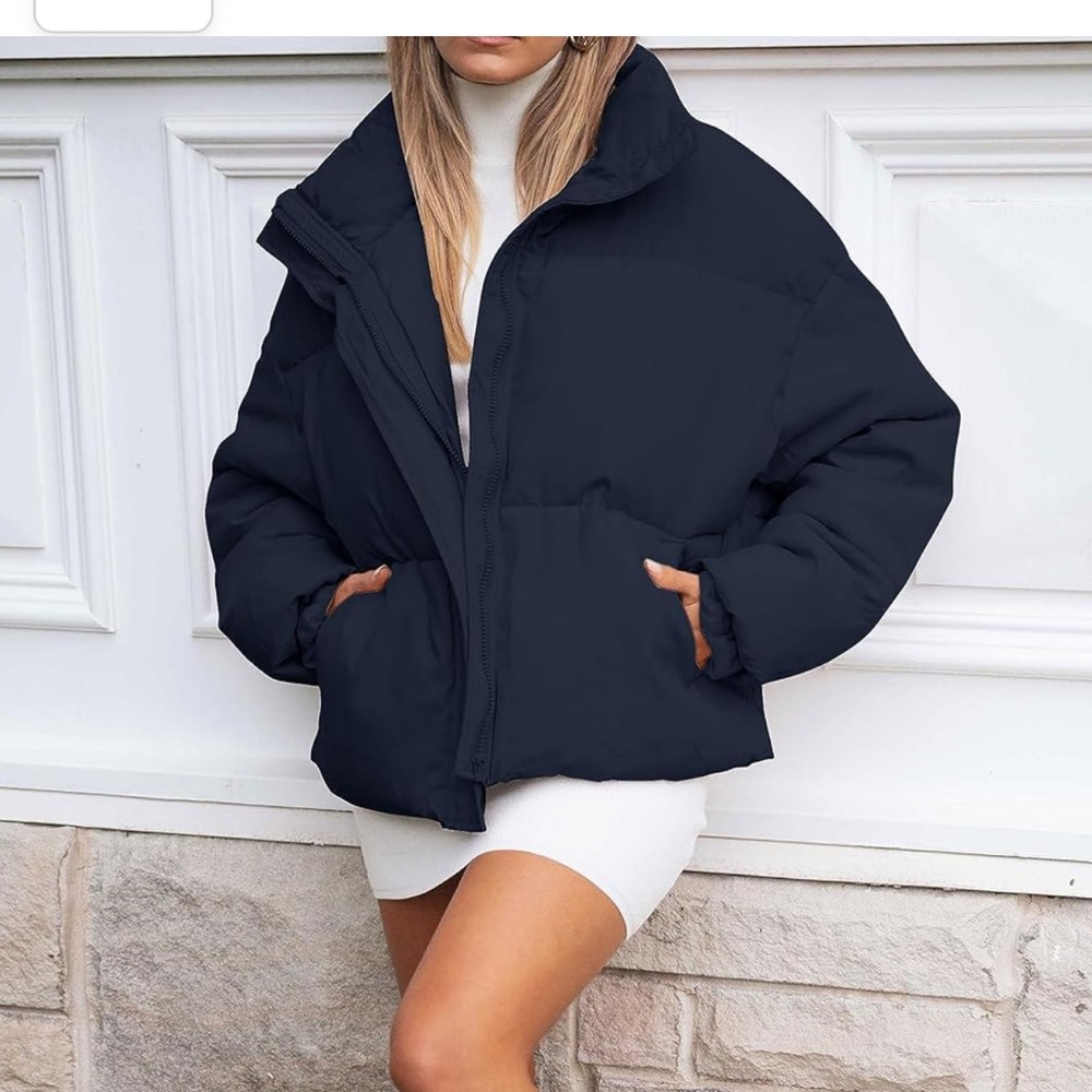 MEROKEETY Women's Winter Zip Puffer